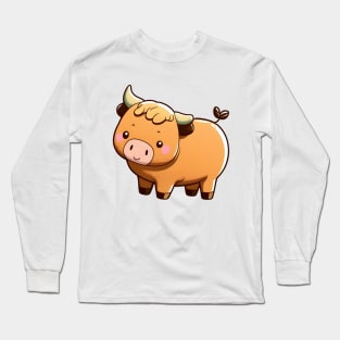 Adorable farm bull for children Long Sleeve T-Shirt